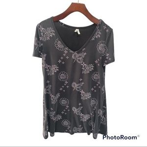 Mudd floral short sleeve tunic tunic